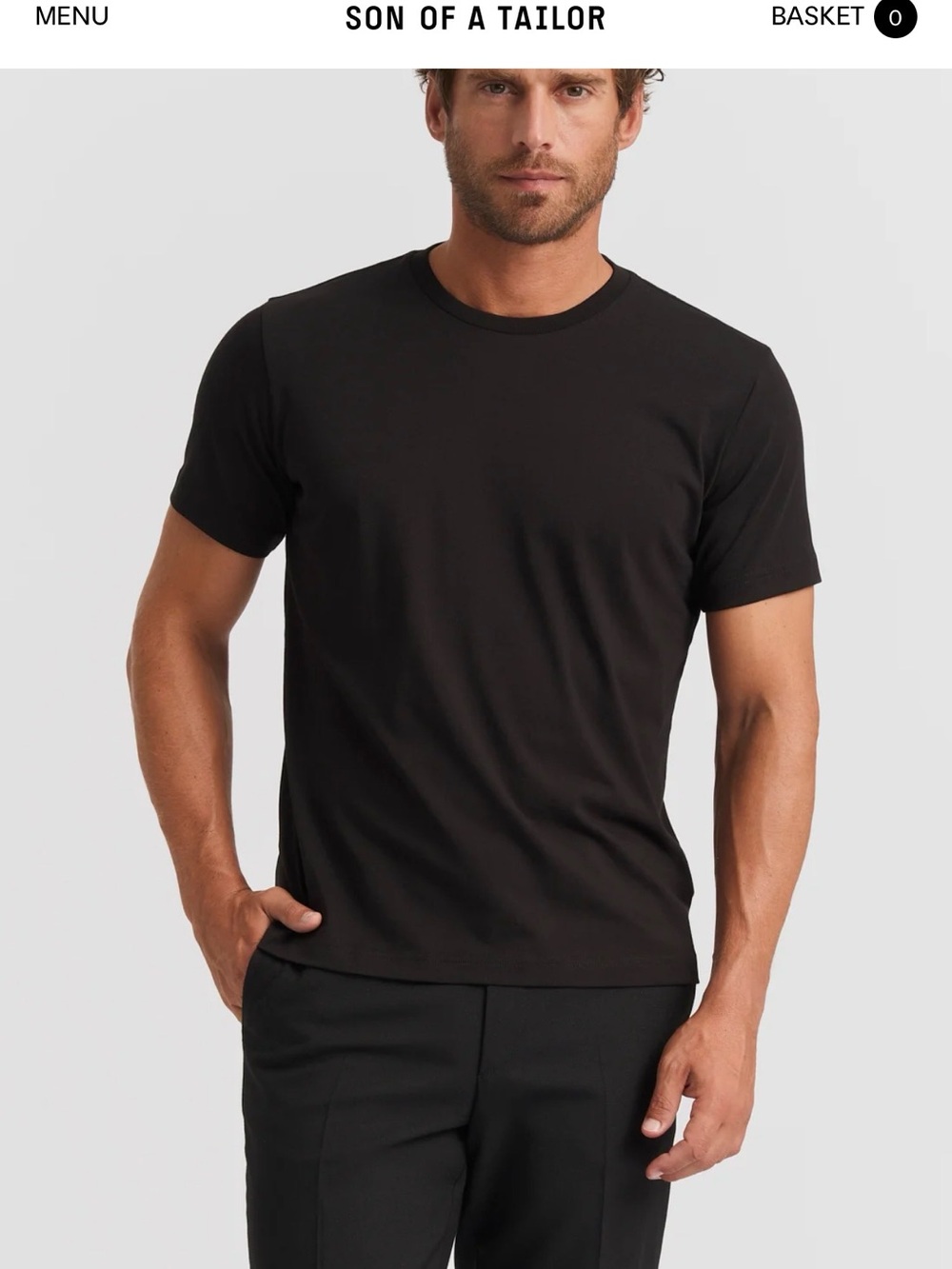 Men's Short Sleeve Crew T-Shirt - Black